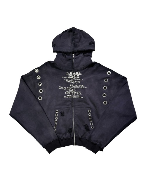 アイレットディティールジップフーディー（パーカー）｜ACLENT