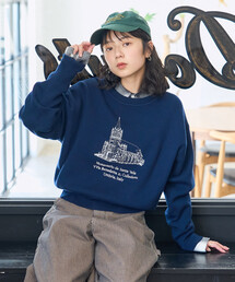 Resurrection刺繍入りネイビーセーター XXL Resurrection刺繍入りネイビーセーター XXL