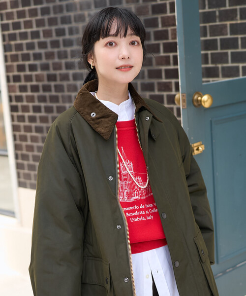 FREAK'S STORE(フリークスストア)の「刺繍 スウェットライクニット/コンパクトニット(ニット/セーター・レディース・オフホワイト/レッド/ネイビー・フリ-)」の4枚目の写真