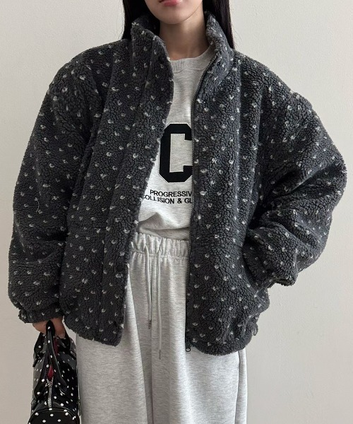 セール】【秋冬新作】ドットボアジャケット（ブルゾン）｜GEMEDA