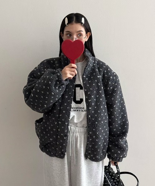 セール】【秋冬新作】ドットボアジャケット（ブルゾン）｜GEMEDA