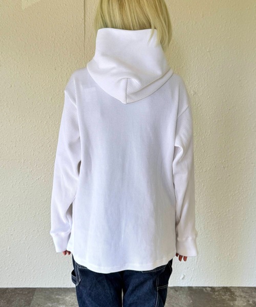 GREEN BOWL（グリーンボウル）の「【日本製】グリーンボウル【GREEN BOWL】Waffle Pullover Parka（Tシャツ/カットソー・メンズ・オリーブ/ホワイト/チャコール/ブラック・M）」の10枚目の写真