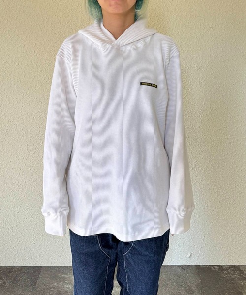 GREEN BOWL（グリーンボウル）の「【日本製】グリーンボウル【GREEN BOWL】Waffle Pullover Parka（Tシャツ/カットソー・メンズ・オリーブ/ホワイト/チャコール/ブラック・M）」の9枚目の写真