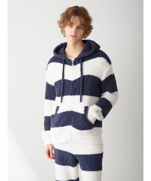 ジェラートピケ　ジェラートデザートボーダーパーカー ジェラート2ボーダーパーカ(パーカ)｜ルームウェア・パジャマ通販の