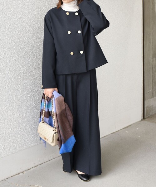 SHIPS Colors:〈手洗い可能〉ウール チェック ストール（ストール