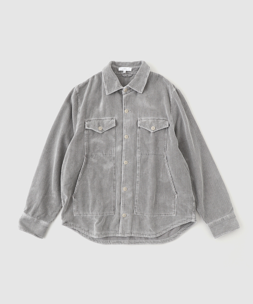 SAVE KHAKI UNITED（セーブカーキユナイテッド）の「SAVE KHAKI UNITED / セーブ カーキ ユナイテッド ワイドウェール  シャツ ジャケット（その他アウター・メンズ・ブラック系その他/ライトグレー・MEDIUM/LARGE/X-LARGE）」の2枚目の写真