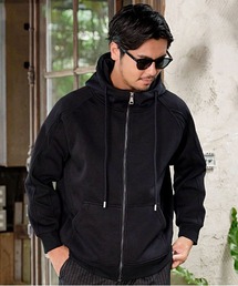 BENUSTA（ベヌスタ）の「『BENUSTA/ベヌスタ』袖リブ切り替えジップアップパーカー【CN】（パーカー）」