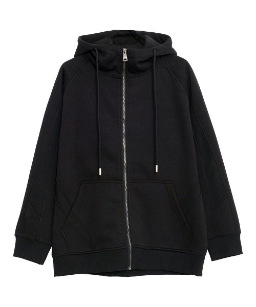 BENUSTA(ベヌスタ)の「『BENUSTA/ベヌスタ』袖リブ切り替えジップアップパーカー【GC】(パーカー・メンズ・チャコール/グレー/ブラック・XL/L)」の18枚目の写真