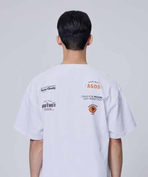 AGOD（エージーオーディー）の「レーシング半袖Tシャツ[ホワイト]（Tシャツ/カットソー・レディース・その他・SMALL/MEDIUM/LARGE）」の2枚目の写真