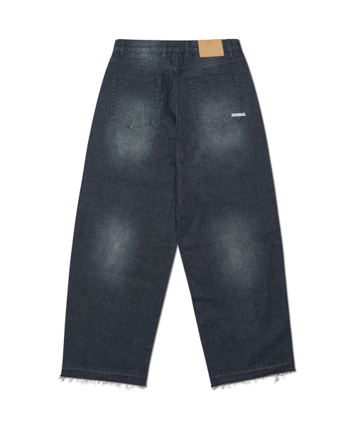 NOMANUAL(NOMANUAL)の「DESTROYED LAYER DENIM PANTS - WASHED NAVY(デニムパンツ・レディース・その他・SMALL/MEDIUM/LARGE/X-LARGE)」の2枚目の写真