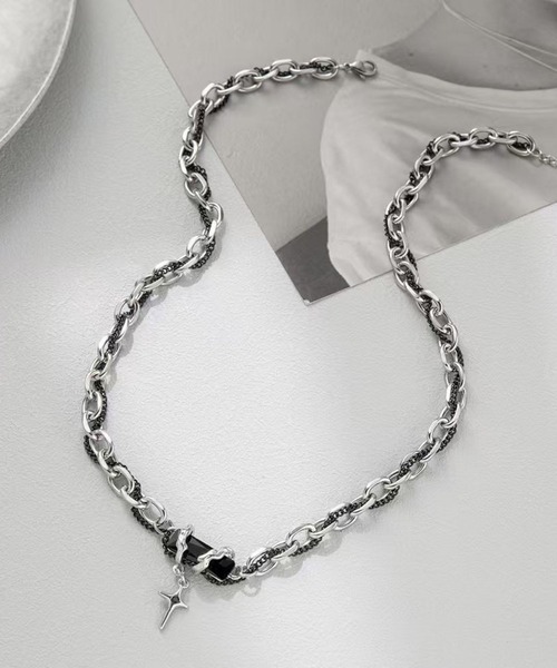 UP START(アップスタート)の「ブラックストーンモチーフネックレス(RO)(ネックレス・レディース・シルバー系その他2/シルバー系その他4/シルバー系その他/シルバー系その他3・FREE)」の10枚目の写真