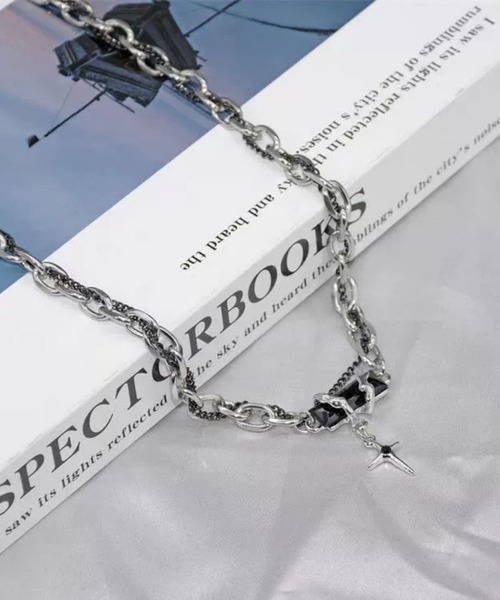 UP START(アップスタート)の「ブラックストーンモチーフネックレス(RO)(ネックレス・レディース・シルバー系その他2/シルバー系その他4/シルバー系その他/シルバー系その他3・FREE)」の11枚目の写真