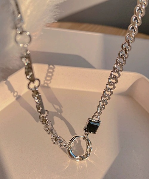 UP START(アップスタート)の「ブラックストーンモチーフネックレス(RO)(ネックレス・レディース・シルバー系その他2/シルバー系その他4/シルバー系その他/シルバー系その他3・FREE)」の16枚目の写真