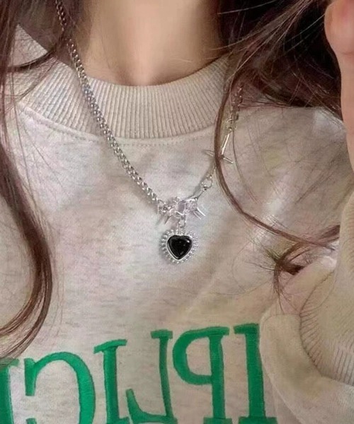 UP START(アップスタート)の「ブラックストーンモチーフネックレス(RO)(ネックレス・レディース・シルバー系その他2/シルバー系その他4/シルバー系その他/シルバー系その他3・FREE)」の19枚目の写真