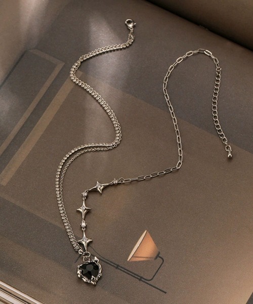 UP START(アップスタート)の「ブラックストーンモチーフネックレス(RO)(ネックレス・レディース・シルバー系その他2/シルバー系その他4/シルバー系その他/シルバー系その他3・FREE)」の22枚目の写真