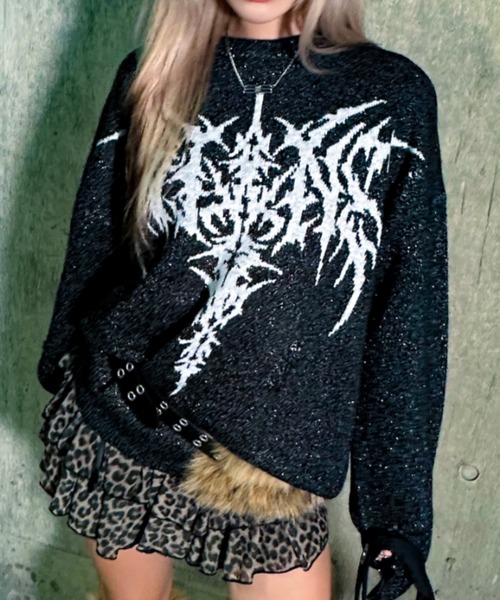 A'GEM/9 × .kom 『A'GEM/9/エージェムナイン』Glitter Mohair Pullover