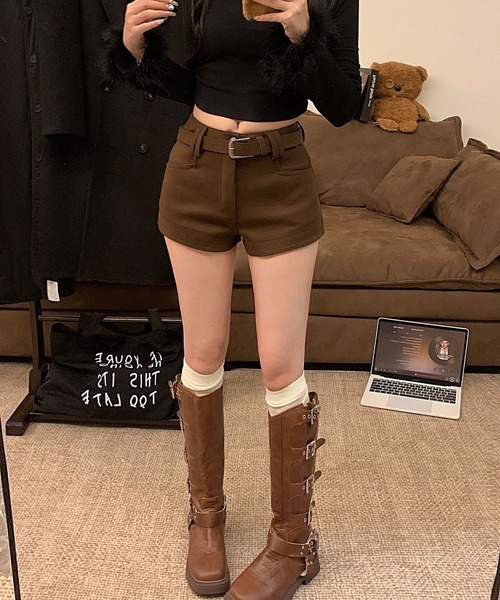 MAISON DE THERESE(メゾン ド テレーズ)の「ベルト付きハイウエスト ウール ホットパンツ(その他パンツ・レディース・ダークグレー/ブラウン/ブラック・S/M/L/XL)」の22枚目の写真