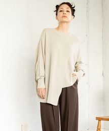 OSMOSIS | 2WAYアシンメトリーニットプルオーバー(ニット/セーター)