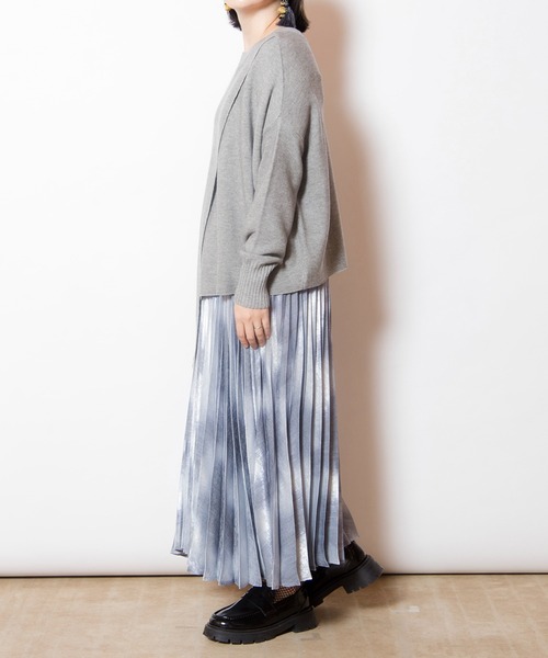 OSMOSIS（オズモーシス）の「2WAYアシンメトリーニットプルオーバー（ニット/セーター・レディース・ライトベージュ/グレー/ブラック・ONE SIZE）」の12枚目の写真