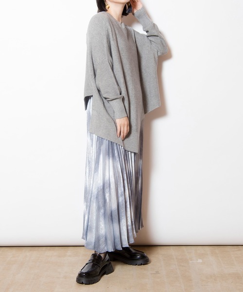 OSMOSIS（オズモーシス）の「2WAYアシンメトリーニットプルオーバー（ニット/セーター・レディース・ライトベージュ/グレー/ブラック・ONE SIZE）」の13枚目の写真