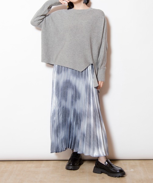 OSMOSIS（オズモーシス）の「2WAYアシンメトリーニットプルオーバー（ニット/セーター・レディース・ライトベージュ/グレー/ブラック・ONE SIZE）」の18枚目の写真