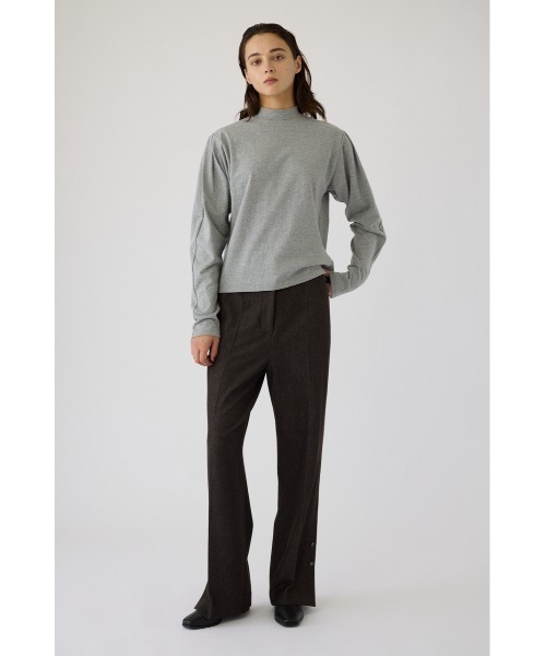 RIM.ARK(リムアーク)の「Curved sleeve high collar tops カーブスリー ハイカラートップス(Tシャツ/カットソー・レディース・ホワイト/ライトグリーン/ブラック/グレー・FREE)」の21枚目の写真