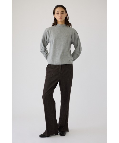 RIM.ARK(リムアーク)の「Curved sleeve high collar tops カーブスリー ハイカラートップス(Tシャツ/カットソー・レディース・ホワイト/ライトグリーン/ブラック/グレー・FREE)」の20枚目の写真