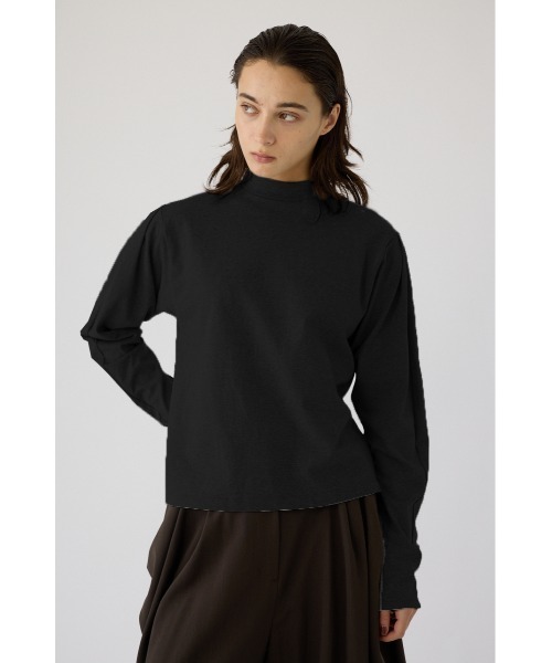 RIM.ARK(リムアーク)の「Curved sleeve high collar tops カーブスリー ハイカラートップス(Tシャツ/カットソー・レディース・ホワイト/ライトグリーン/ブラック/グレー・FREE)」の19枚目の写真