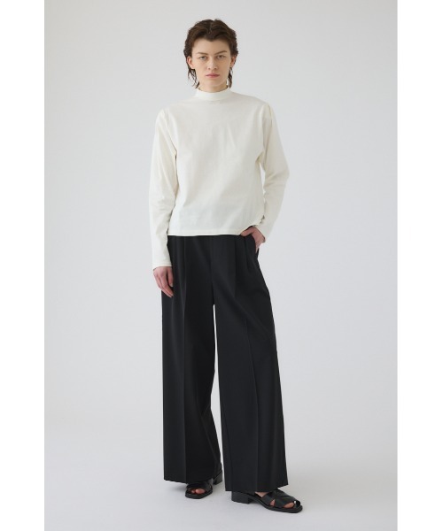 RIM.ARK(リムアーク)の「Curved sleeve high collar tops カーブスリー ハイカラートップス(Tシャツ/カットソー・レディース・ホワイト/ライトグリーン/ブラック/グレー・FREE)」の8枚目の写真