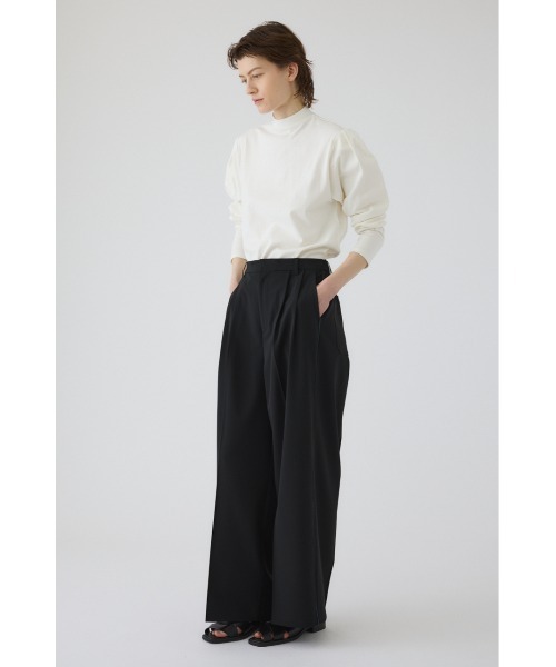 RIM.ARK(リムアーク)の「Curved sleeve high collar tops カーブスリー ハイカラートップス(Tシャツ/カットソー・レディース・ホワイト/ライトグリーン/ブラック/グレー・FREE)」の11枚目の写真