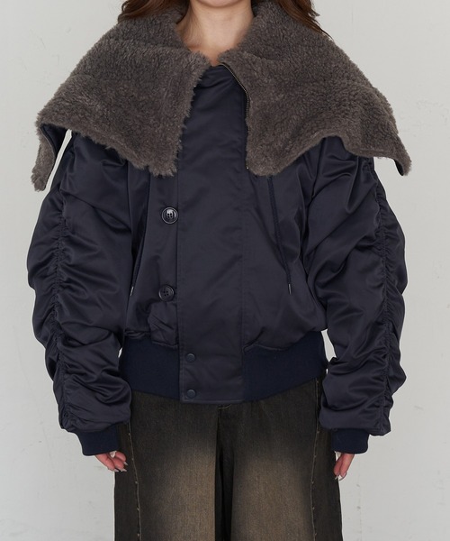 RAY CASSIN(レイカズン)の「N2Bファーブルゾン(ブルゾン・レディース・アイボリー/カーキ/ネイビー・FREE)」の22枚目の写真