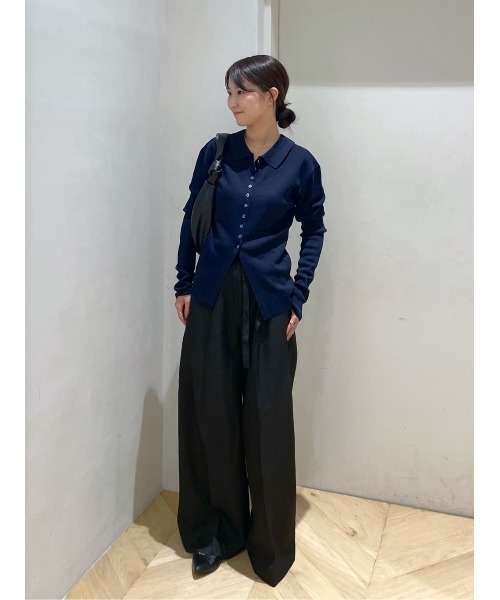 STYLEMIXER(スタイルミキサー)の「【niaulab TV by ZOZO紹介】2WAYカラーニットポロ 大人気(ニット/セーター・レディース・ピンク/ネイビー/アイボリー・FREE)」の19枚目の写真