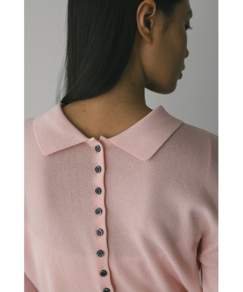 STYLEMIXER(スタイルミキサー)の「【niaulab TV by ZOZO紹介】2WAYカラーニットポロ 大人気(ニット/セーター・レディース・ピンク/ネイビー/アイボリー・FREE)」の5枚目の写真