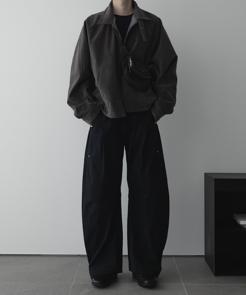 remer（リメール）の「ヴィンテージフェイクヌバックブルゾン - VINTAGE FAKE NUBUCK BLOUSON（ブルゾン・メンズ・ブラック/アッシュグレー・X-SMALL/SMALL/MEDIUM/LARGE）」の4枚目の写真