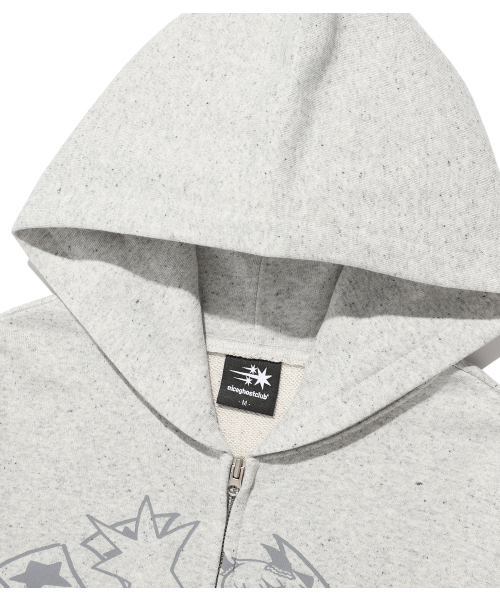 NICE GHOST CLUB(ナイスゴーストクラブ)の「CHAOS GIRL HOODIE ZIPUP_GREY(NG2FFUM481A)(パーカー・レディース・グレー・SMALL/MEDIUM)」の3枚目の写真