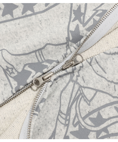 NICE GHOST CLUB(ナイスゴーストクラブ)の「CHAOS GIRL HOODIE ZIPUP_GREY(NG2FFUM481A)(パーカー・レディース・グレー・SMALL/MEDIUM)」の5枚目の写真