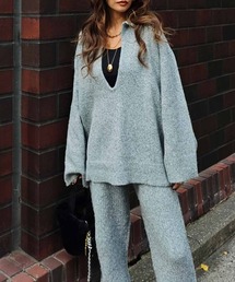 esutoreja | スキッパーポロニットプルオーバー(ニット/セーター)