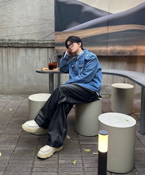 DUSTYWHITE（ダスティーホワイト）の「BLUE DESTROYED CROPPED WESTERN DENIM SHIRT（シャツ/ブラウス・メンズ・その他・MEDIUM/LARGE/X-LARGE）」の10枚目の写真