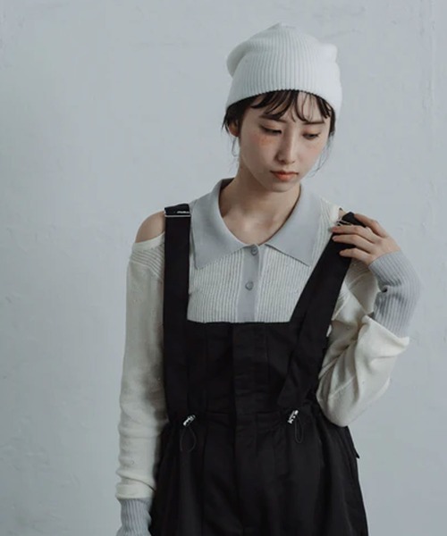 merrylatte（メリーラテ）の「stone sheer polo knit（ニット/セーター・レディース・ブルー/アイボリー・FREE）」の19枚目の写真