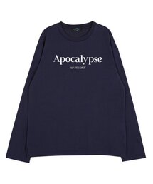 アポカリプスラウンドネック13番手コットンロングスリーブTシャツ_ネイビー