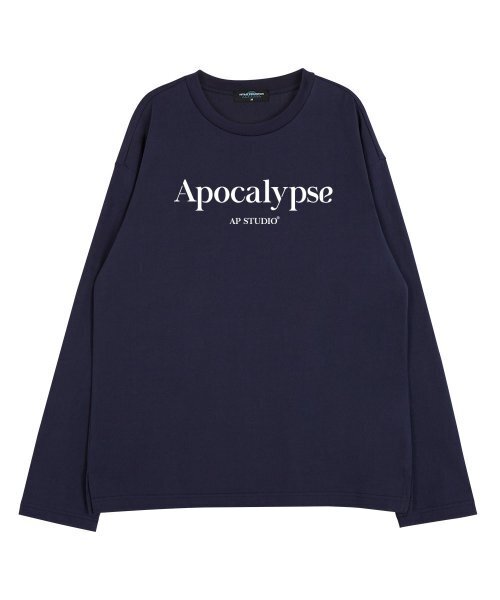 ASTRAL PROJECTION(アストラルプロジェクション)の「アポカリプスラウンドネック13番手コットンロングスリーブTシャツ_ネイビー(Tシャツ/カットソー・メンズ・その他・XX-LARGE/MEDIUM/LARGE/X-LARGE)」の2枚目の写真