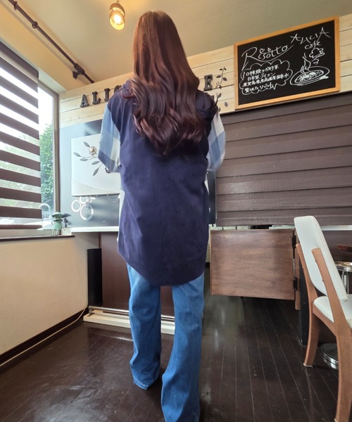 Loco Ocean(ロコオーシャン)の「チェック シャツ パーカー(シャツ/ブラウス・レディース・ピンク/ネイビー・M/L)」の9枚目の写真