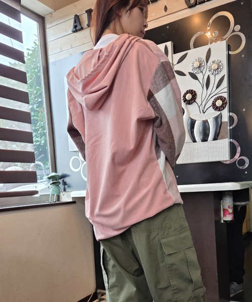 Loco Ocean(ロコオーシャン)の「チェック シャツ パーカー(シャツ/ブラウス・レディース・ピンク/ネイビー・M/L)」の15枚目の写真