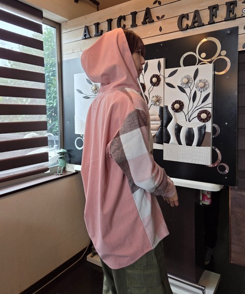 Loco Ocean(ロコオーシャン)の「チェック シャツ パーカー(シャツ/ブラウス・レディース・ピンク/ネイビー・M/L)」の17枚目の写真