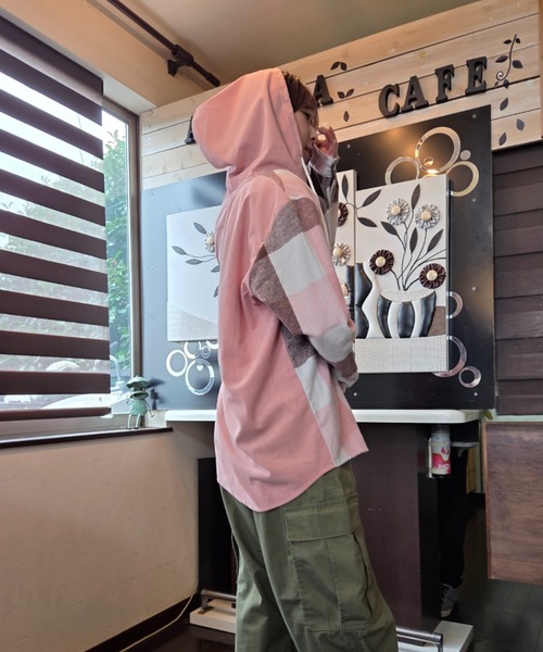 Loco Ocean(ロコオーシャン)の「チェック シャツ パーカー(シャツ/ブラウス・レディース・ピンク/ネイビー・M/L)」の18枚目の写真