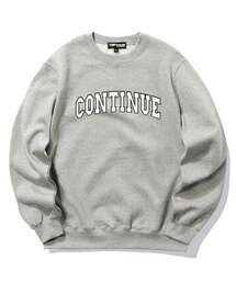 CONTINUE LOGO クルーネック - グレー