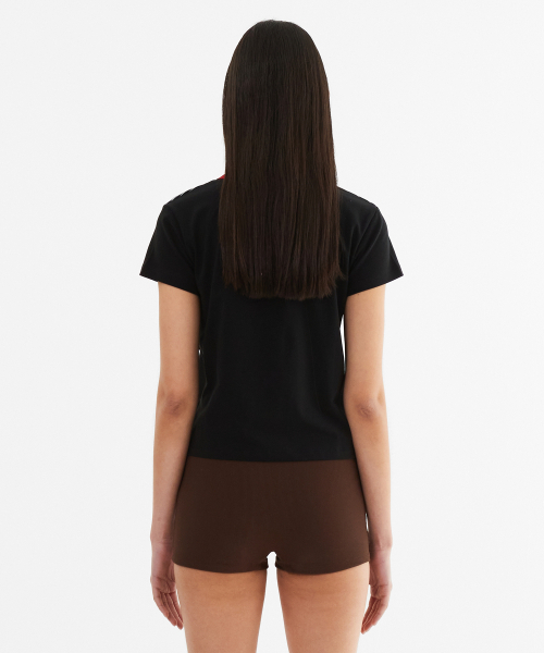 MENASOO（ミナス）の「MNS Raglan Stripe T Shirt_Black（Tシャツ/カットソー・レディース・ブラック・F）」の5枚目の写真