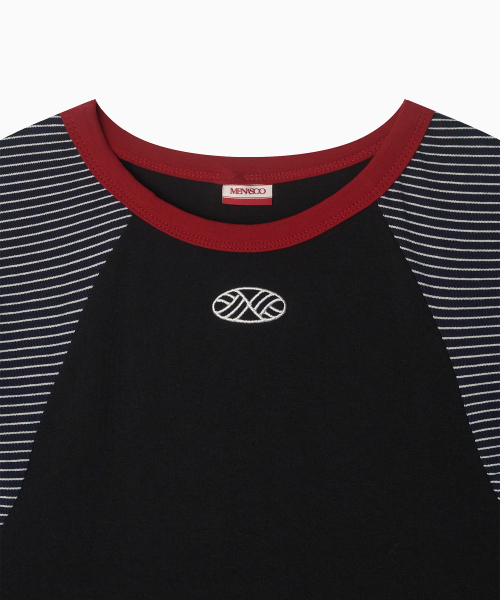 MENASOO（ミナス）の「MNS Raglan Stripe T Shirt_Black（Tシャツ/カットソー・レディース・ブラック・F）」の14枚目の写真