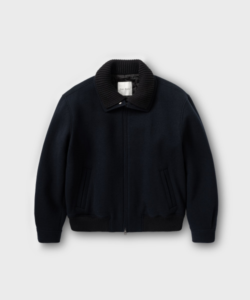 NONBLANK(ノンブランク)の「ニットカラーウールブレンドショートジャケット_DARK NAVY(その他アウター・メンズ・ダークネイビー・LARGE/MEDIUM/X-LARGE)」の1枚目の写真