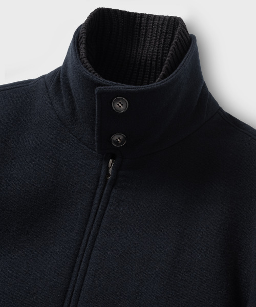 NONBLANK(ノンブランク)の「ニットカラーウールブレンドショートジャケット_DARK NAVY(その他アウター・メンズ・ダークネイビー・LARGE/MEDIUM/X-LARGE)」の5枚目の写真